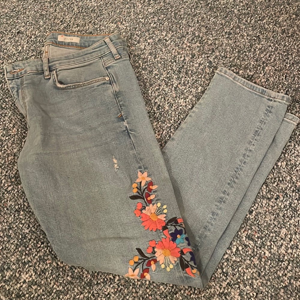 Anthropologie Pilco embroidered jeans